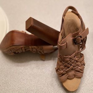 Tan and Chestnut Brown Heels